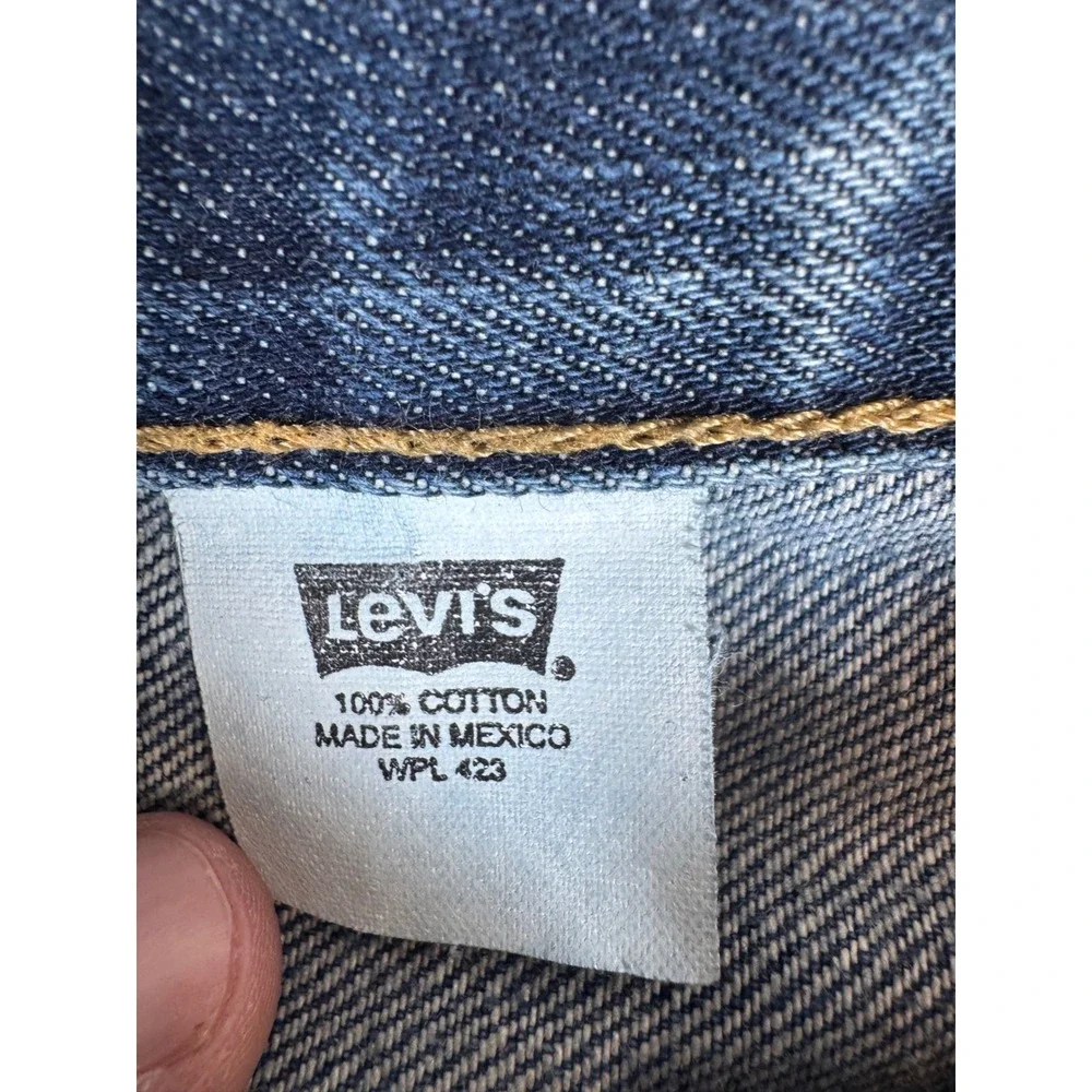 Levi's 501 Button Fly Jeans Mens Blue Denim Straight Leg Size‎ 38x34 Vintage Y2K